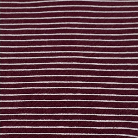 Vintage Claiborne silk burgundy & grey striped tie - Picture 2 of 4
